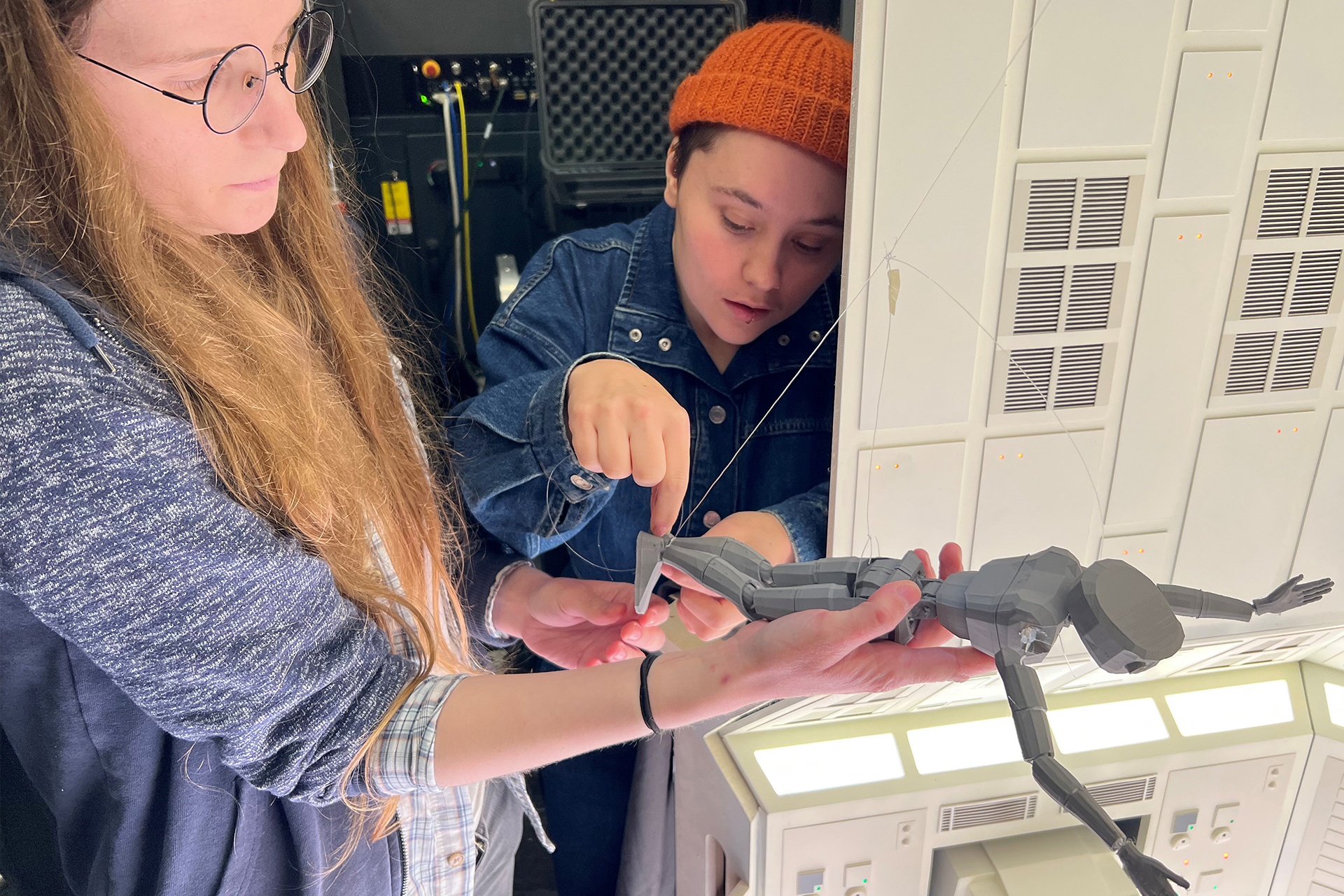 Students by replica Mission Impossible set